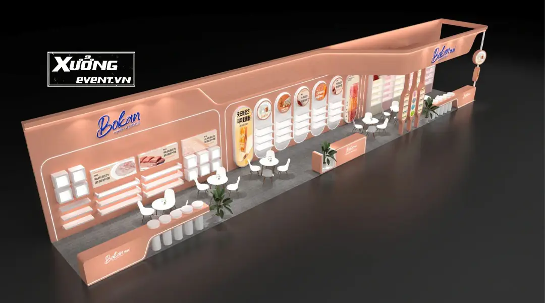 Booth triển lãm hình chữ nhật