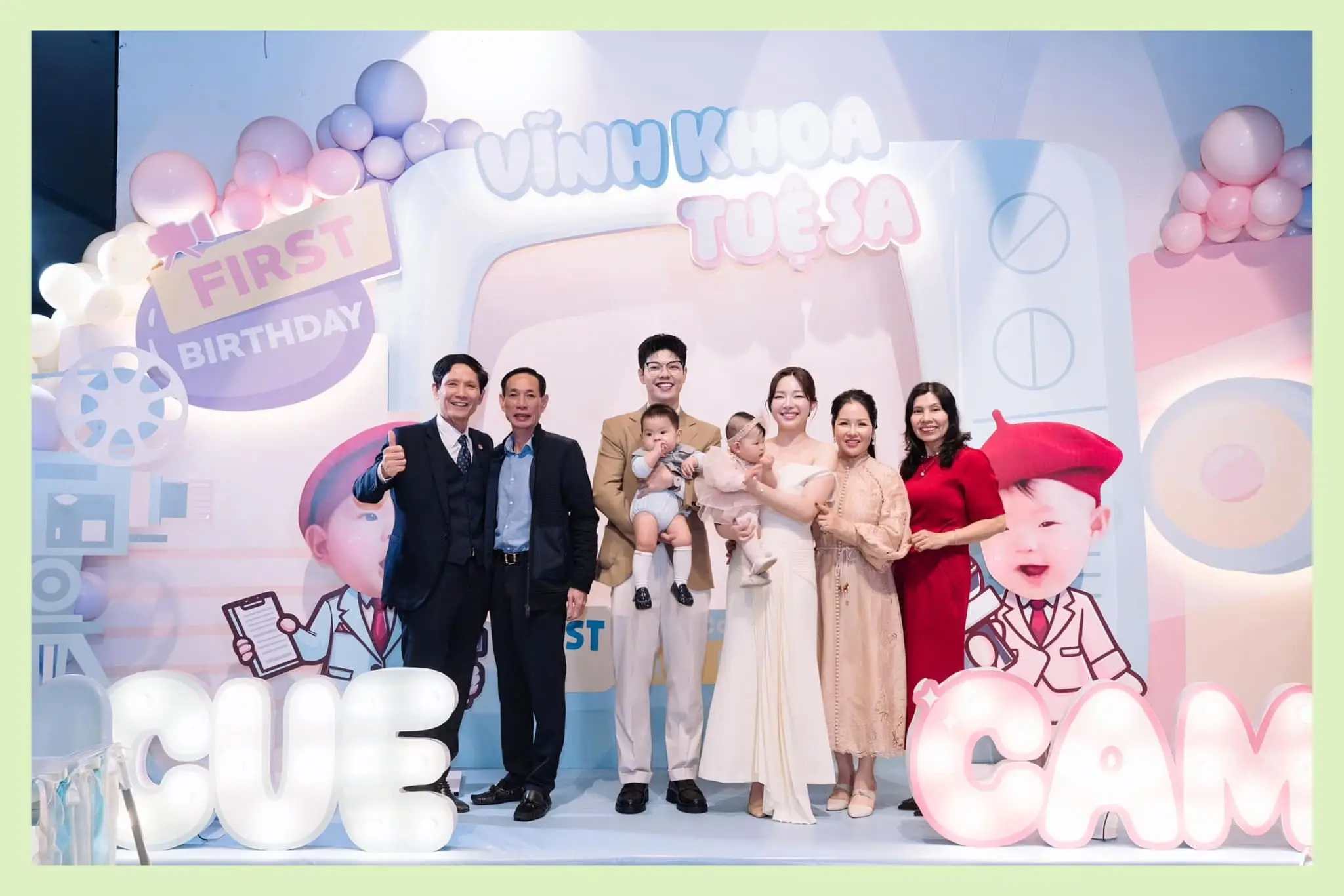 Concept sự kiện sinh nhật theo màu pastel