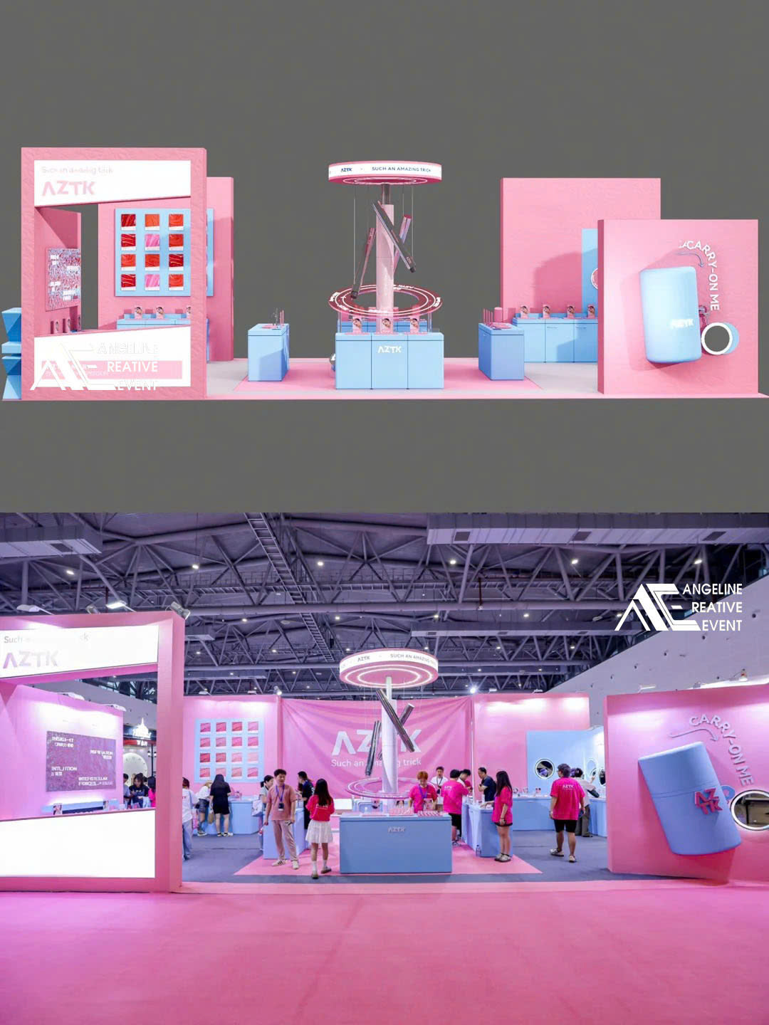 Thi công booth thương hiệu AZTK