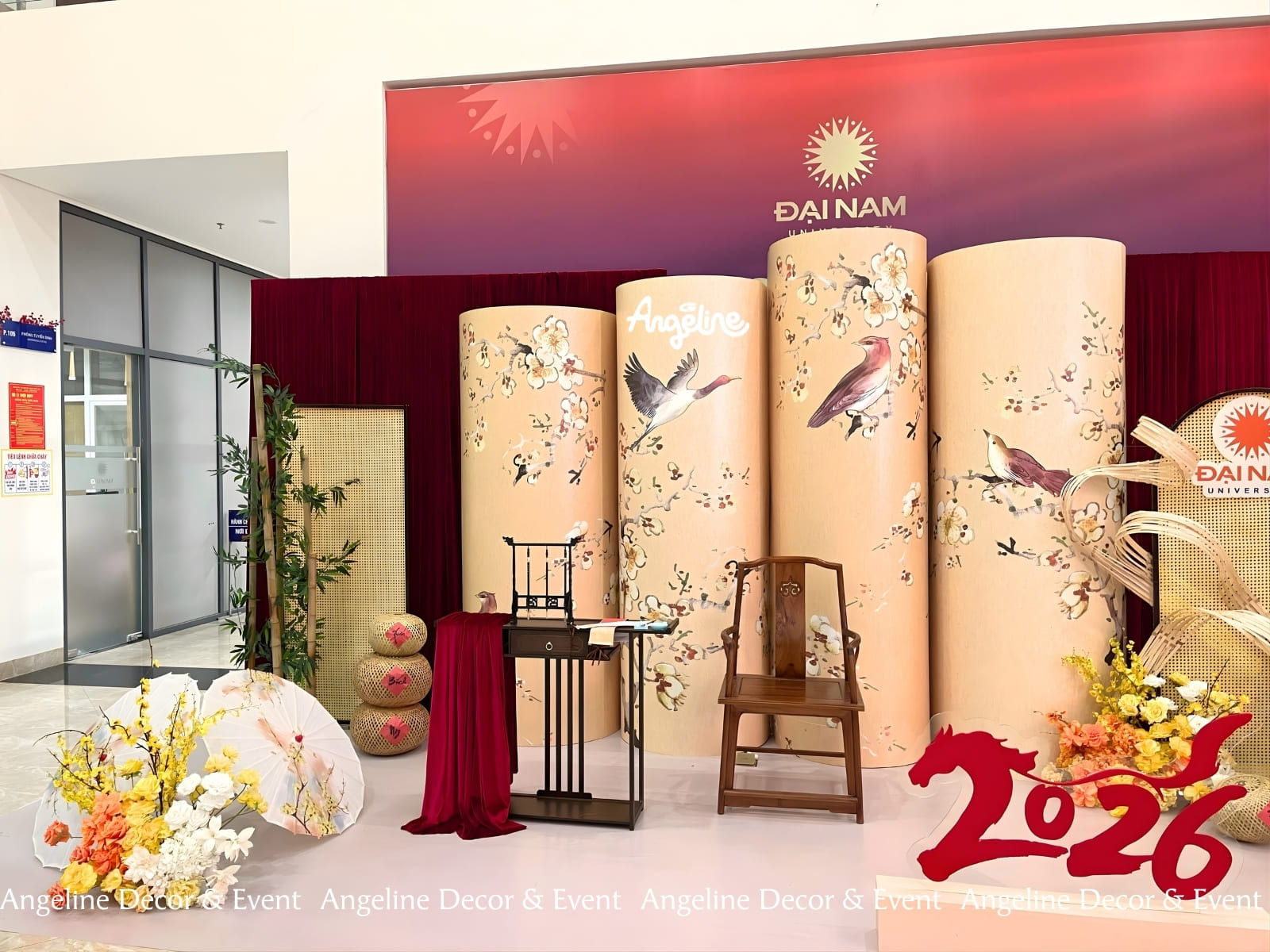 Trang trí Tết 2026 tại Đại học Đại Nam